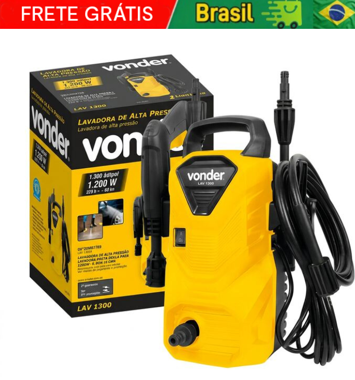 Lavadora De Alta Pressão LAV1300 Vonder 1.300lbf Bivolt